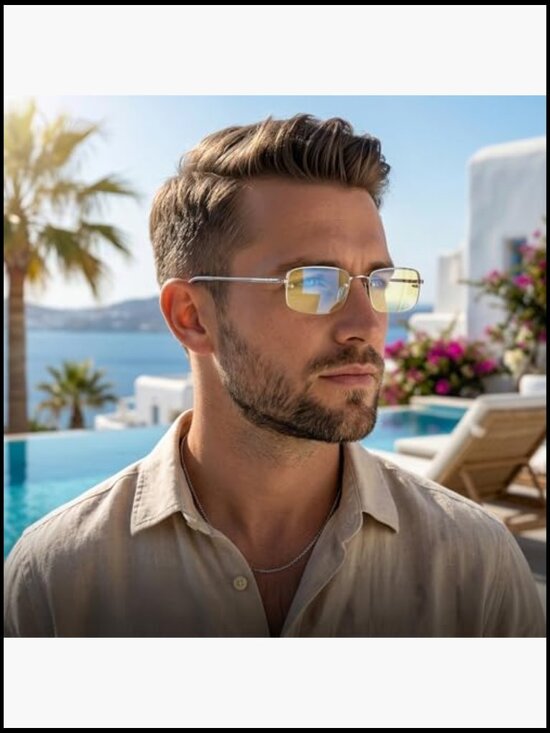 Minimalist Small Rectangular Sunglasses with UV400 Protection and Spring Hinges main image 5
